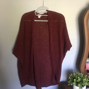 burgundy cardigan sweater